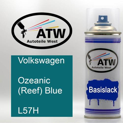 Volkswagen, Ozeanic (Reef) Blue, L57H: 400ml Sprühdose, von ATW Autoteile West.